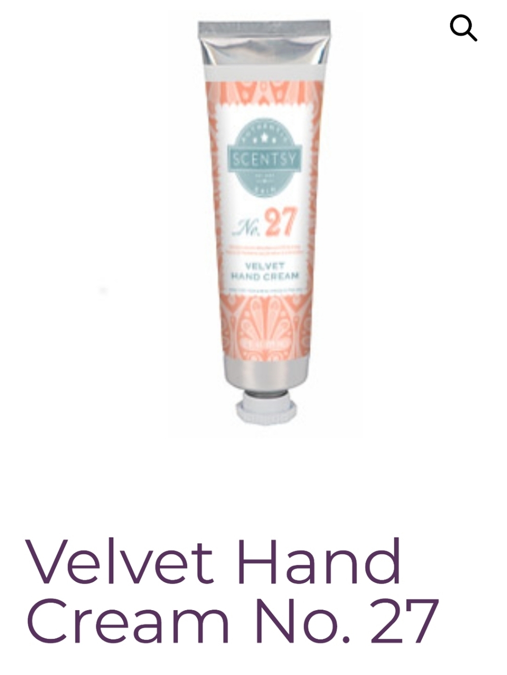 Scentsy No. 27 Velvet Hand Cream 2 fl oz Retired NEW Sealed Mandarin Nectar